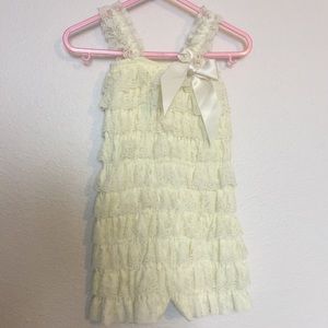 wenchoice Black /& White Zebra Lace Romper Girls